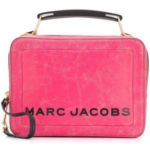Marc Jacobs THE BOX Pink Crossbody Shoulder Messenger Bag Lunchbox Handbag